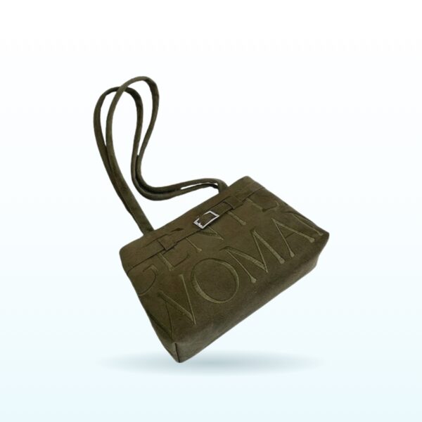 Olive green embossed buckle shoulder bag – EB33