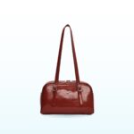 Red bow detail boxy shoulder bag with silver buckles – EB37